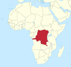 une carte qui montre où elle se trouve la République démocratique du Congo
