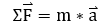 sum F equals m times a