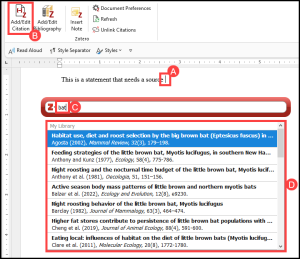 Using Zotero with Microsoft Word – Using Zotero for Citation Management