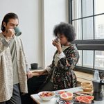 couple drinking coffee