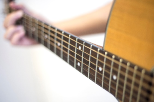 person playing guitar