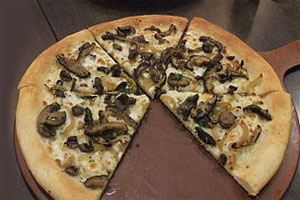 Pizza with mushrooms