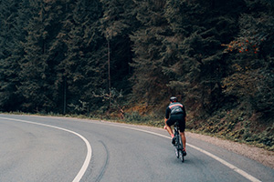 biker in the mountains