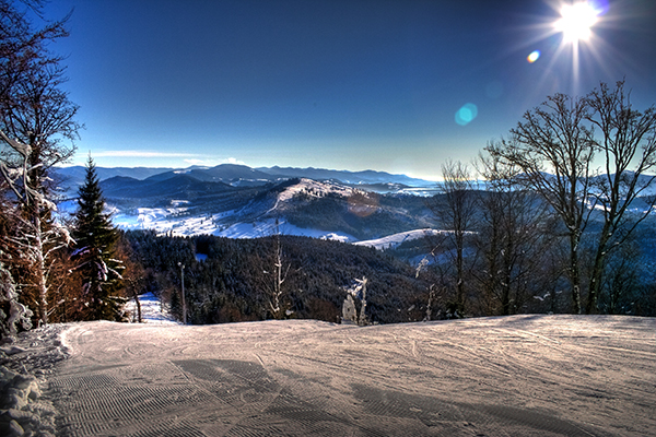 skiing at Bukovel