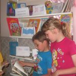 children in library