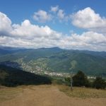 clouds over trail