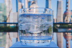 glass of ice water