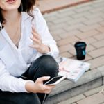 woman speaking on telephone