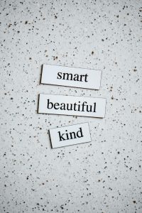 smart beautiful and kind on labels