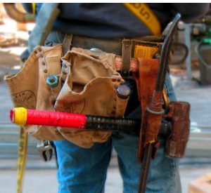 Worker's Toolbelt shot from behind.